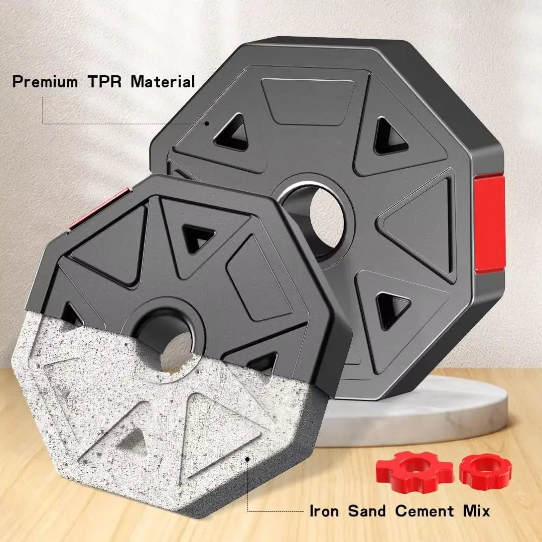 Adjustable 44lb Dumbbell to Barbell Set