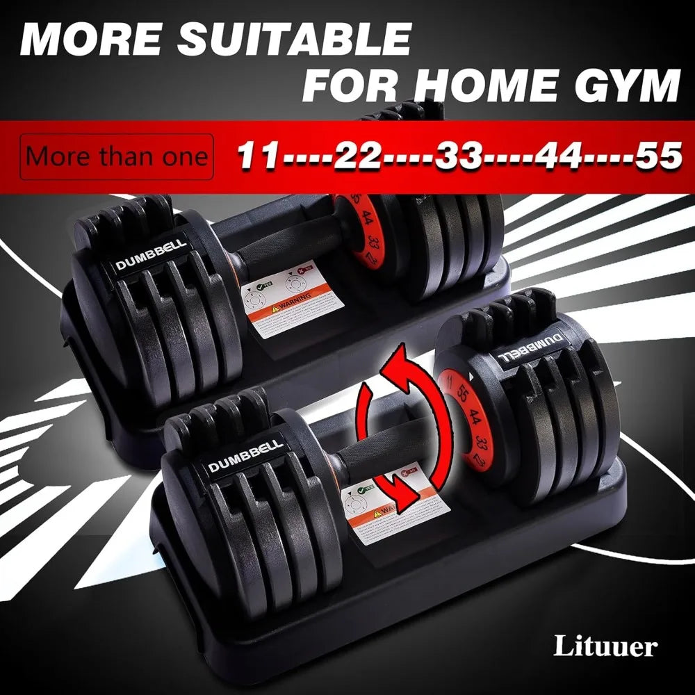 Kanchimi 55lb Adjustable Dumbbell Set