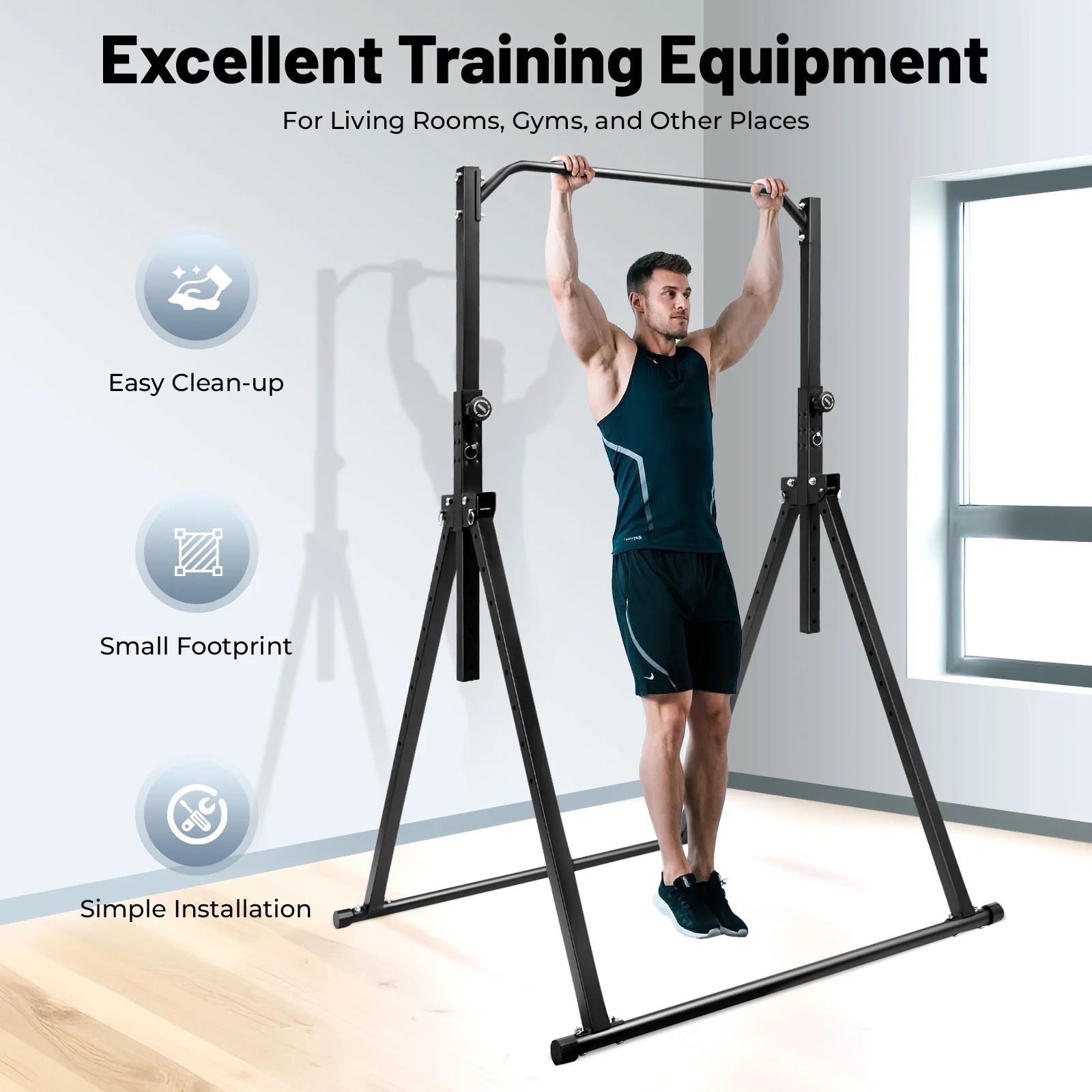 Adjustable Height Doorway Pull-Up Bar