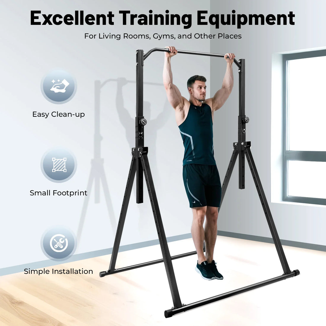 Adjustable Height Doorway Pull-Up Bar
