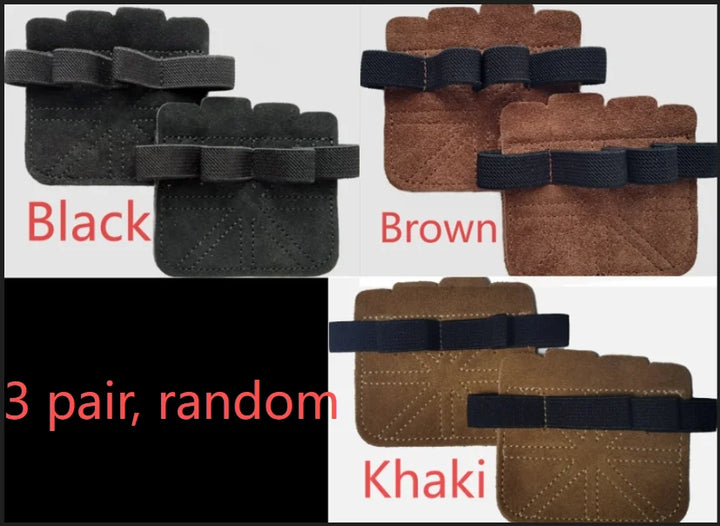 Cowhide Four-Finger Weightlifting Gloves