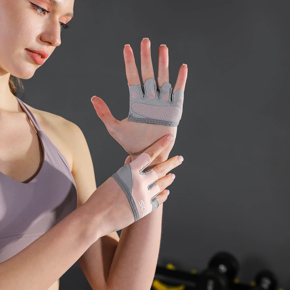 VBOSi Four-Finger Non-Slip Workout Gloves