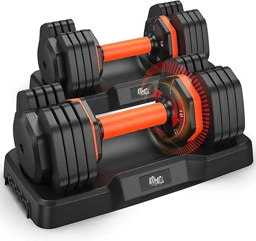 Dual Adjustable Dumbbells 110lb Set