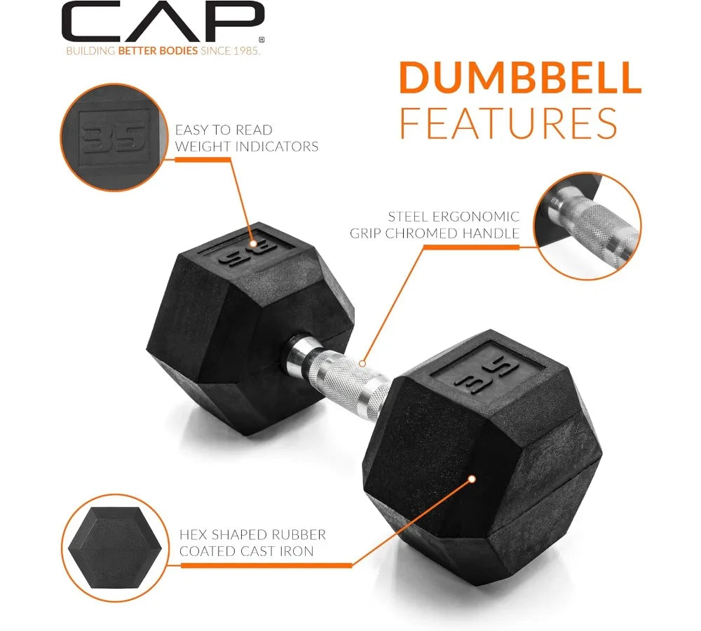 Coated Hex Dumbbell Set Home Gym