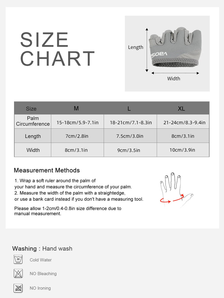 VBOSi Four-Finger Non-Slip Workout Gloves
