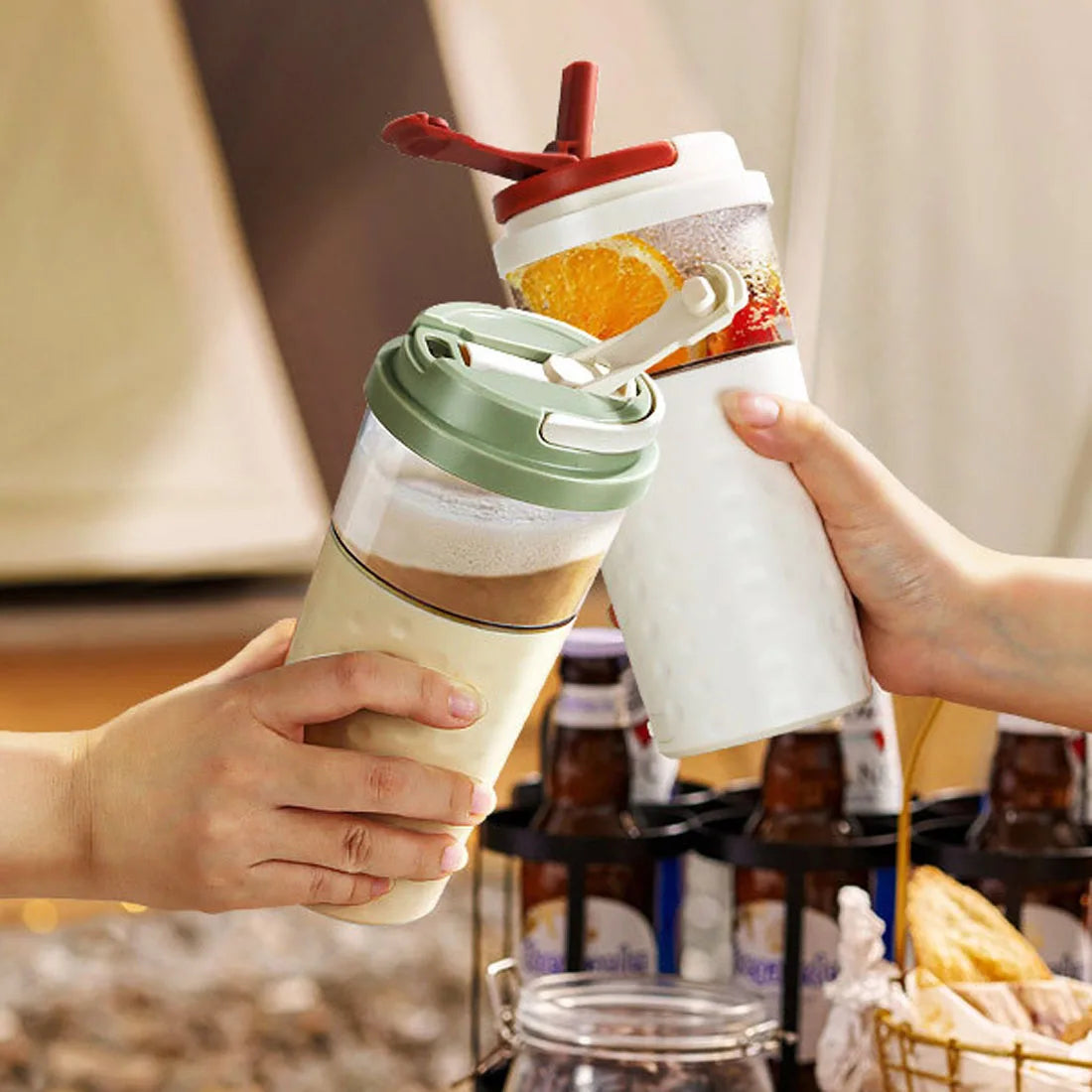 Portable Electric Protein Shaker Bottle