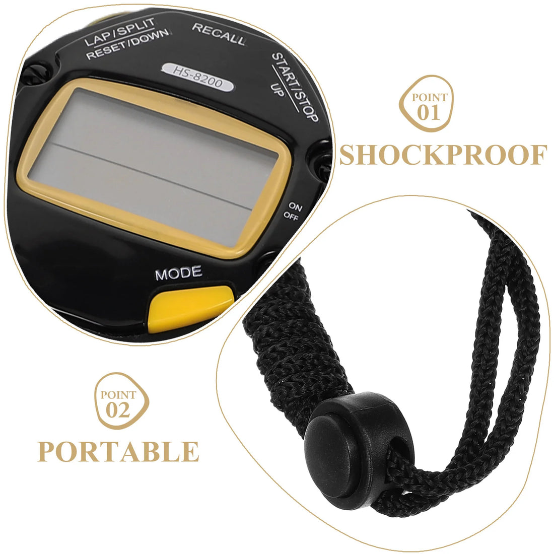 Electronic Sports Stopwatch Timer Digital