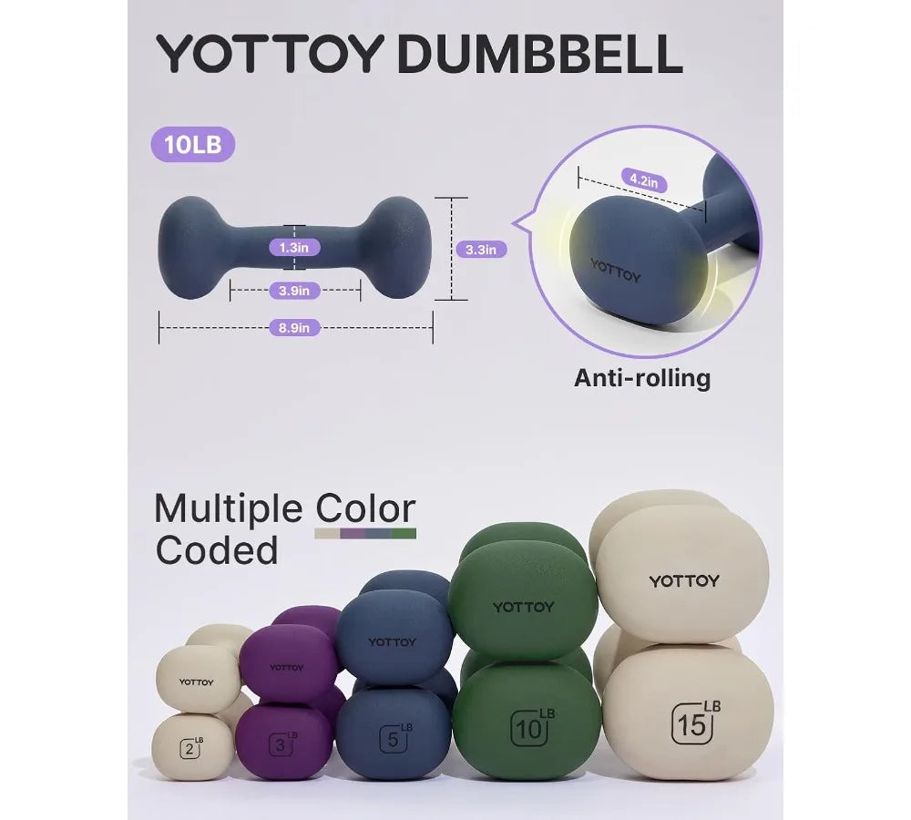 2-15lb Neoprene Dumbbell Set Women