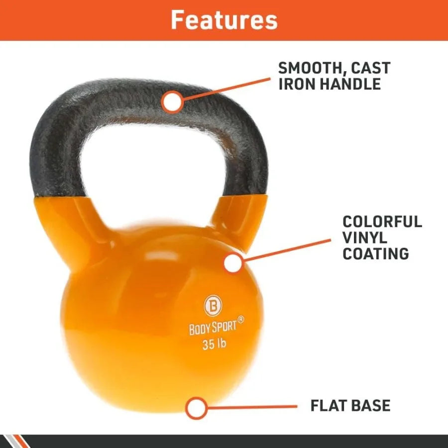 Vinyl Kettlebells Durable Fitness Equipment