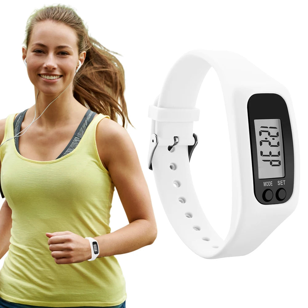 LED Fitness Pedometer Bracelet Watch