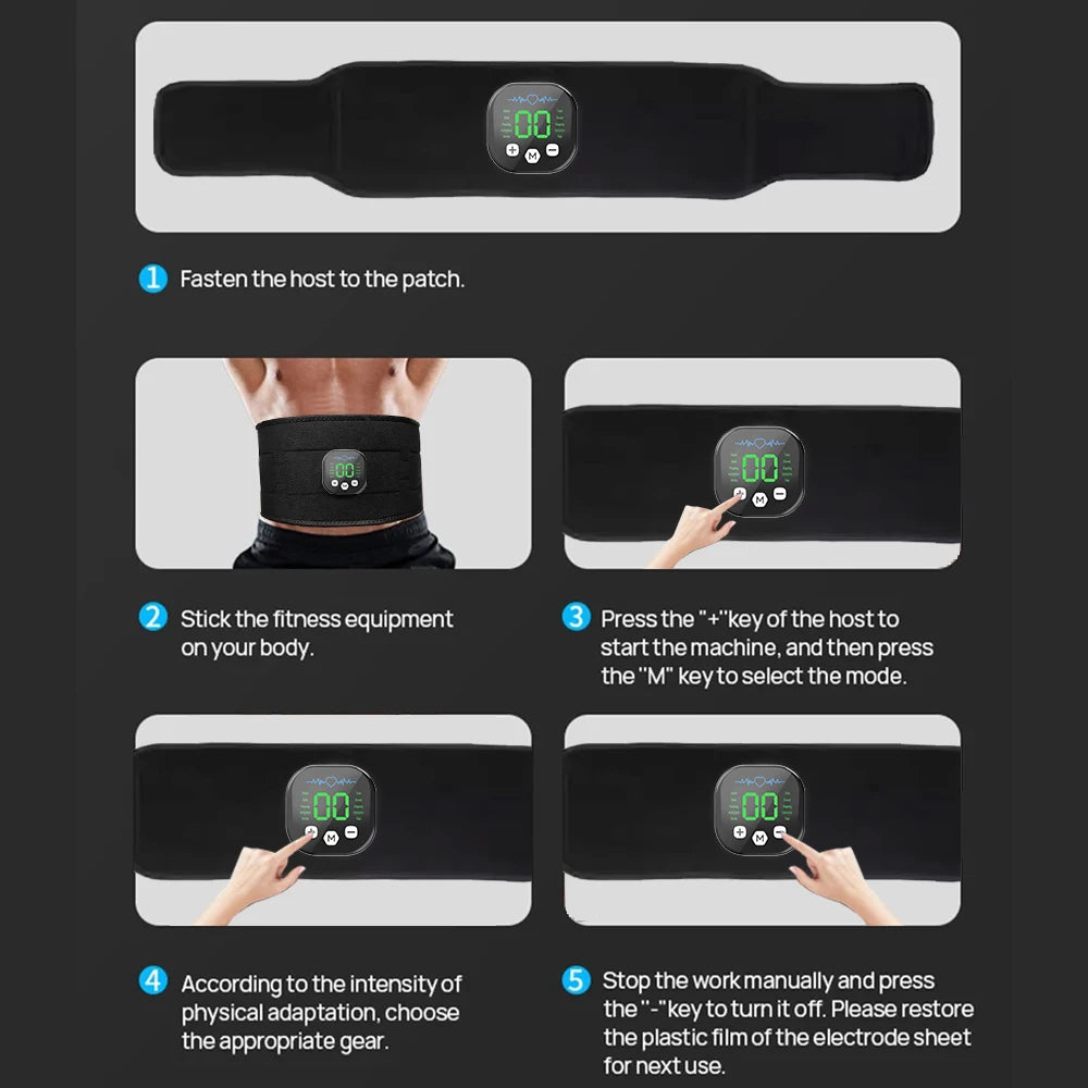 Smart EMS Abdominal Muscle Stimulator Belt