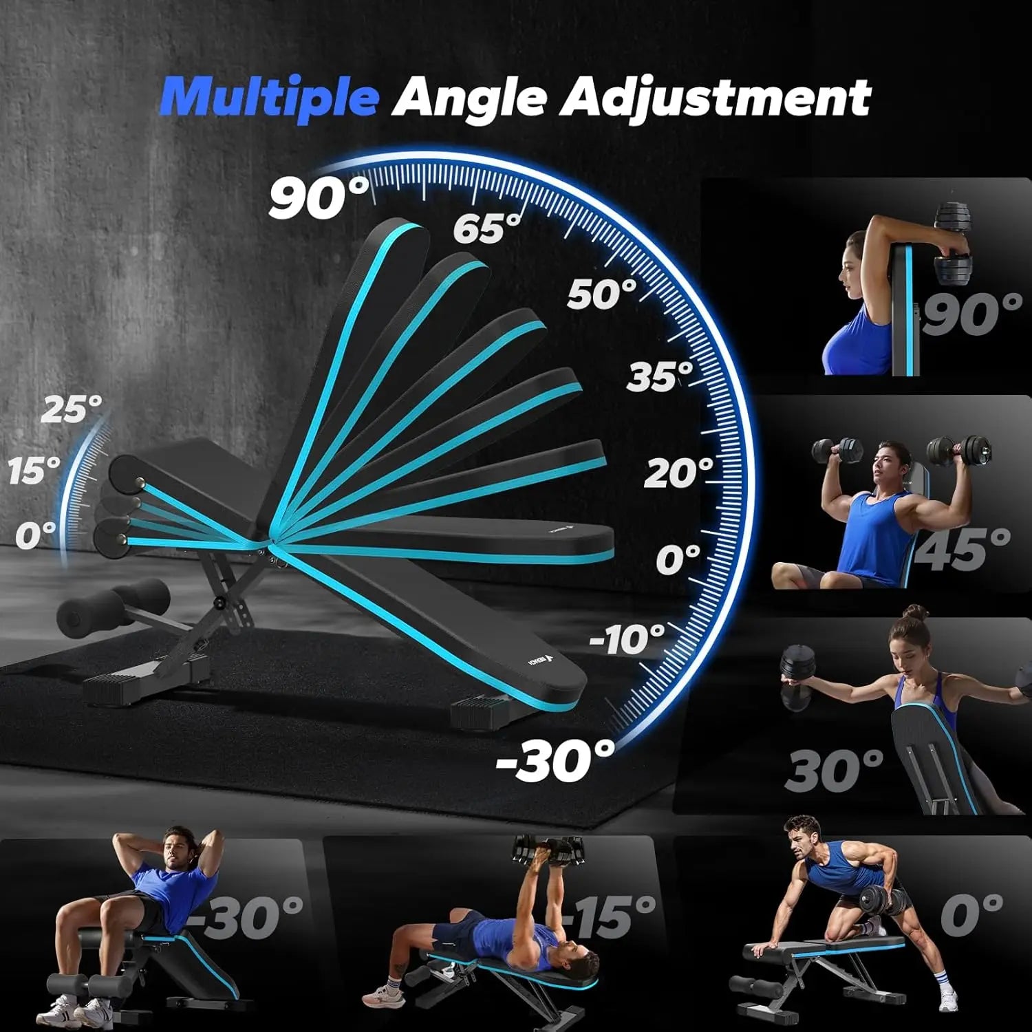 Foldable Adjustable Home Gym Weight Bench