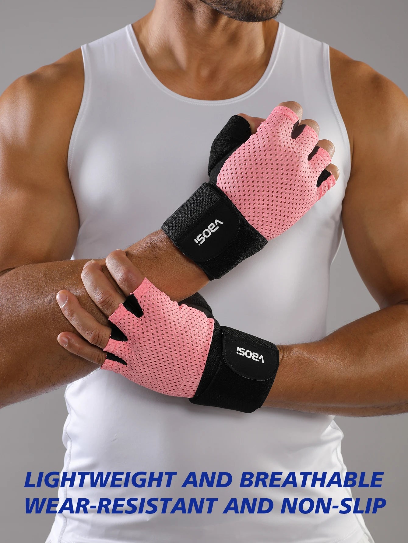 Half-Finger Adjustable Sports Gym Gloves