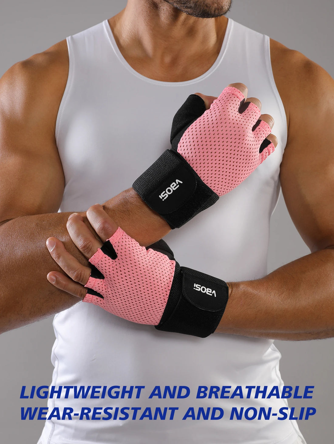 Half-Finger Adjustable Sports Gym Gloves