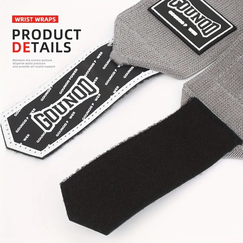 Pair Adjustable Weightlifting Wrist Support Wraps