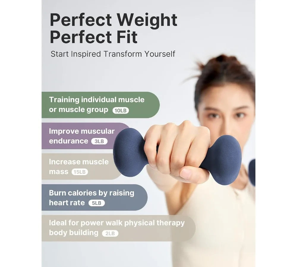 2-15lb Neoprene Dumbbell Set Women