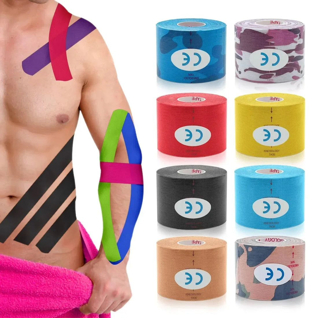 5x500cm Waterproof Sports Kinesiology Tape
