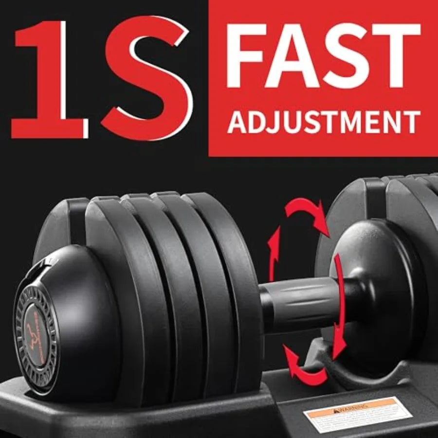 Pair Adjustable Dumbbells 52lb Home Gym