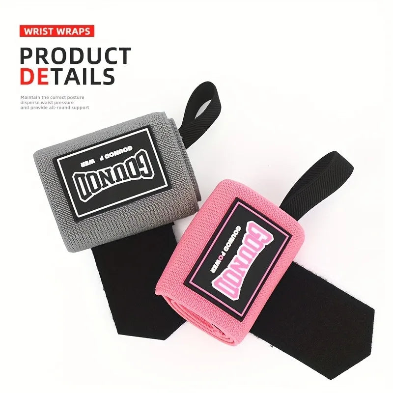 Pair Adjustable Weightlifting Wrist Support Wraps