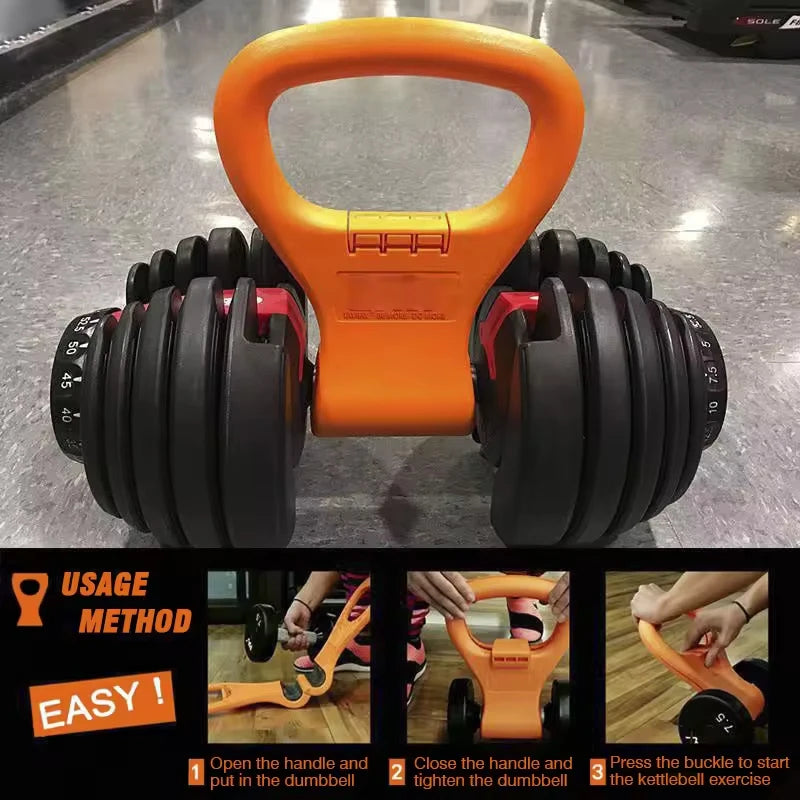 Adjustable Dumbbell Kettlebell Free Weights