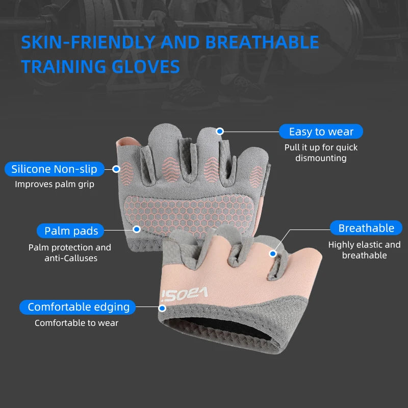 VBOSi Four-Finger Non-Slip Workout Gloves