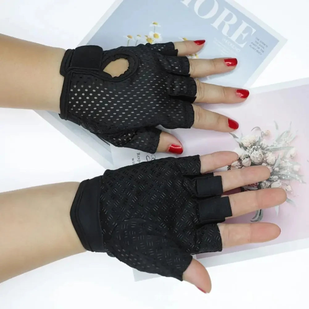 Breathable Cycling Fingerless Gym Gloves