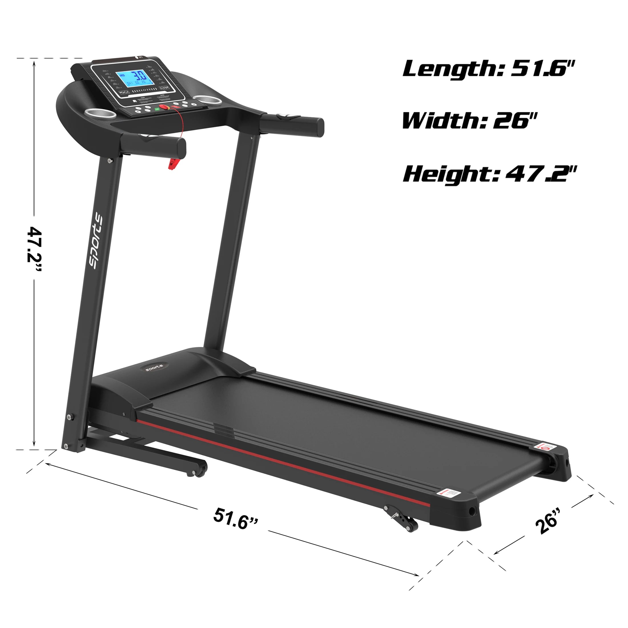 Folding Smart Motorized Treadmill Exercise