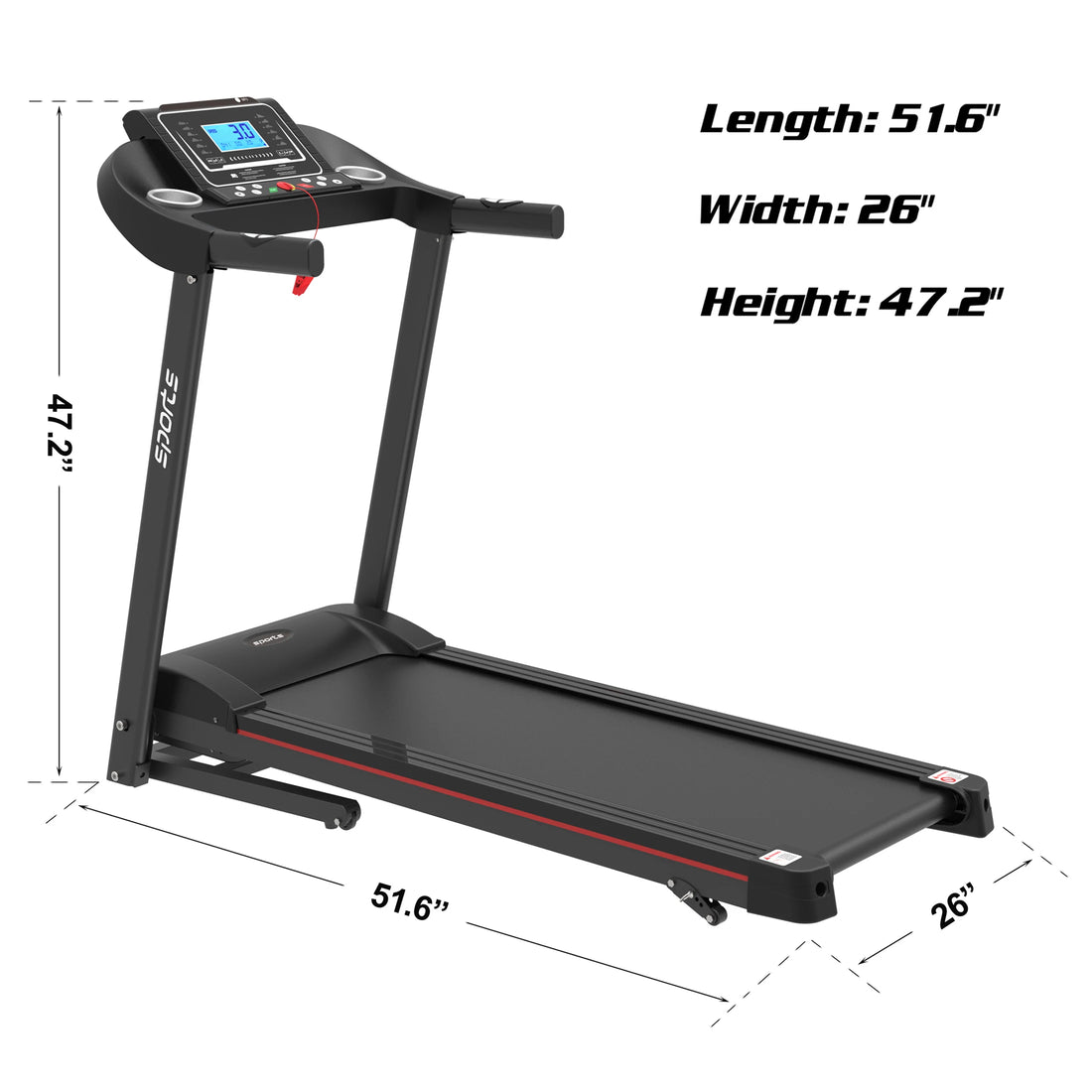Folding Smart Motorized Treadmill Exercise