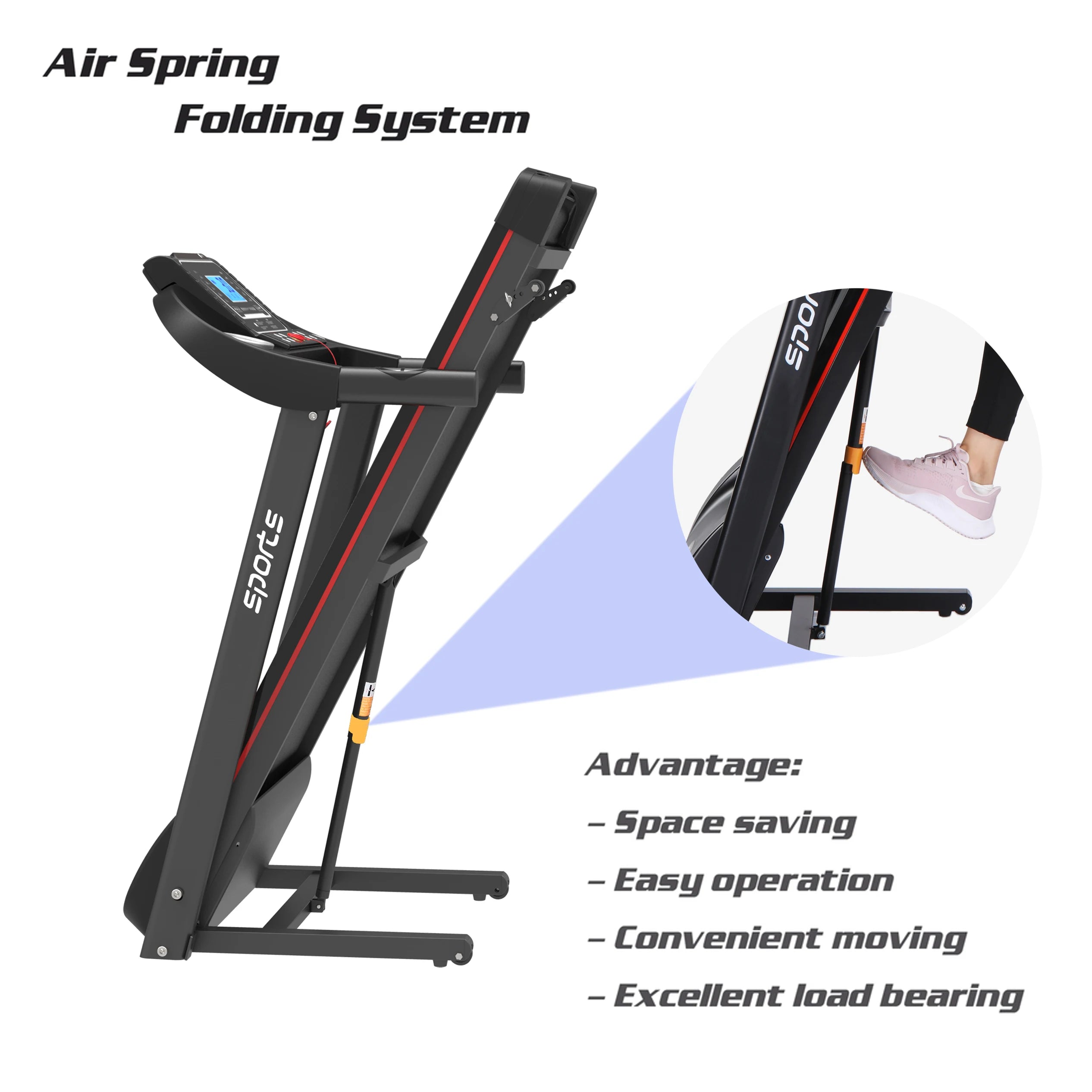 Folding Smart Motorized Treadmill Exercise