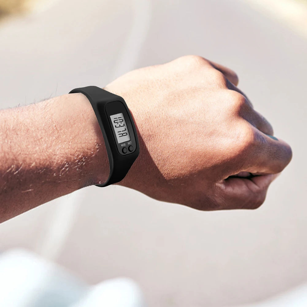 LED Fitness Pedometer Bracelet Watch