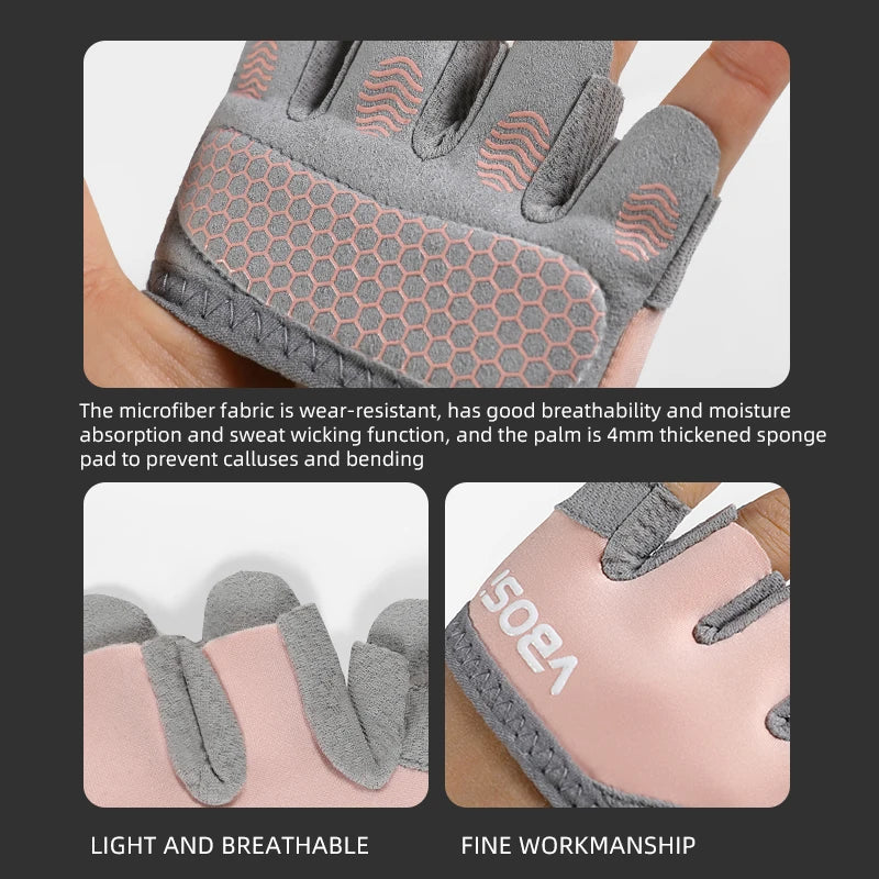 VBOSi Four-Finger Non-Slip Workout Gloves