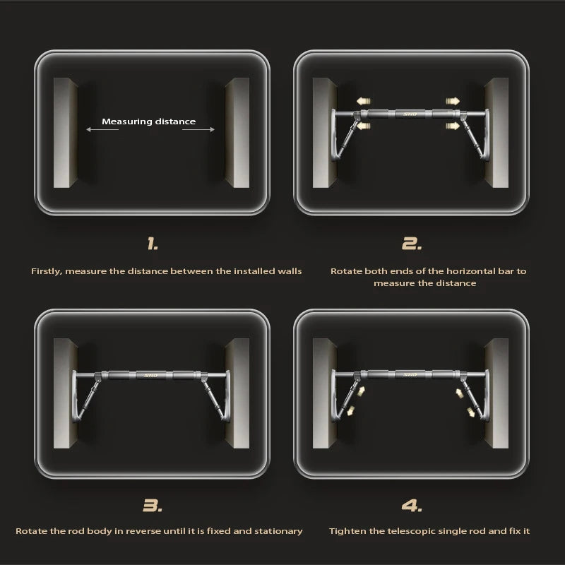 Anti-Skid Horizontal Door Pull-Up Bar