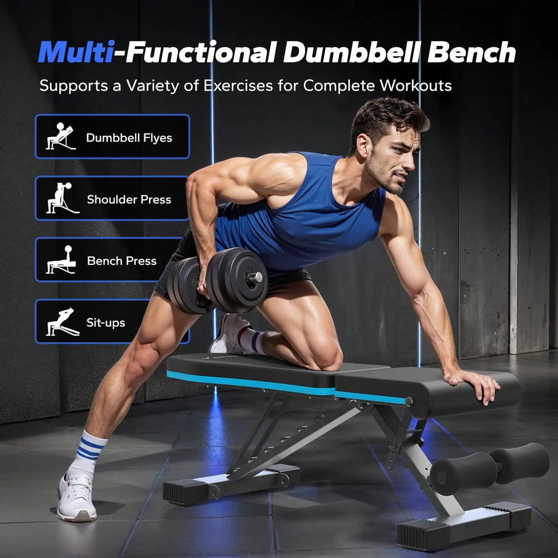 Foldable Adjustable Home Gym Weight Bench