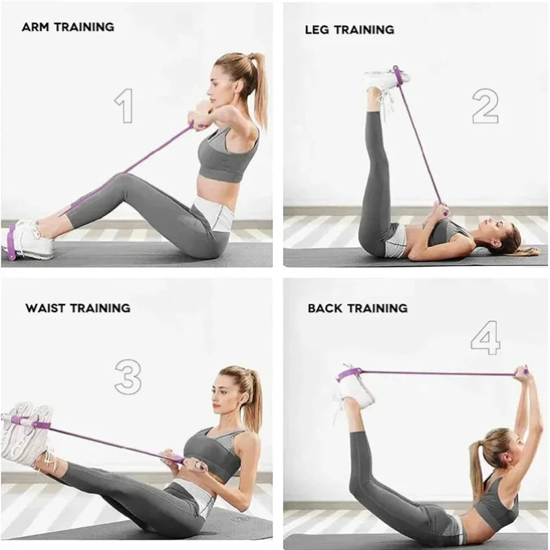 6-Tube Elastic Yoga Pedal Puller