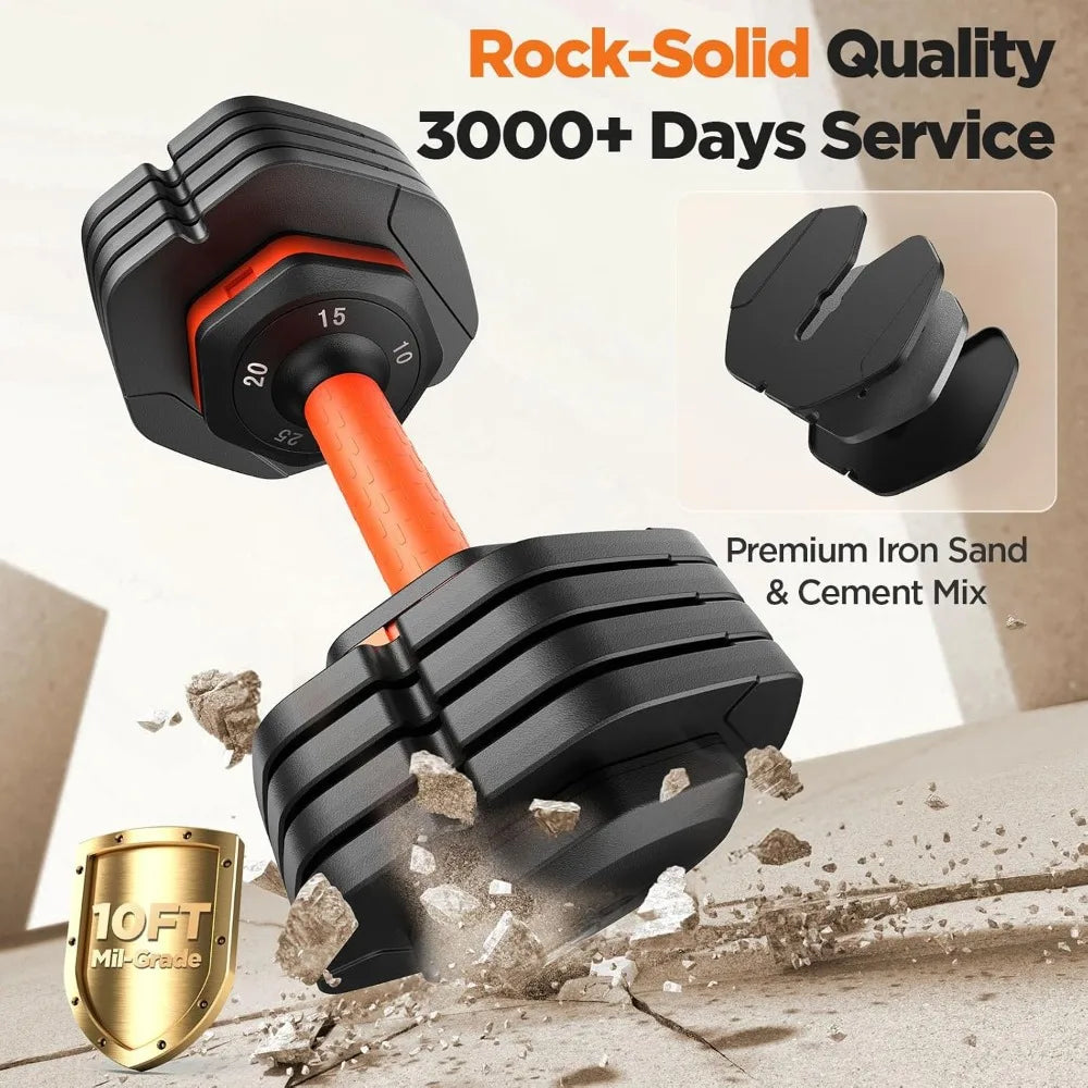 Dual Adjustable Dumbbells 110lb Set