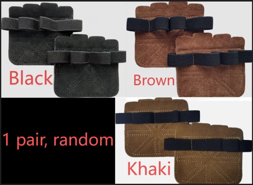 Cowhide Four-Finger Weightlifting Gloves