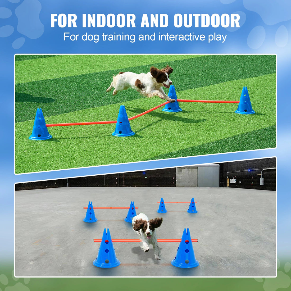 Dog Agility Hurdle Cone Set