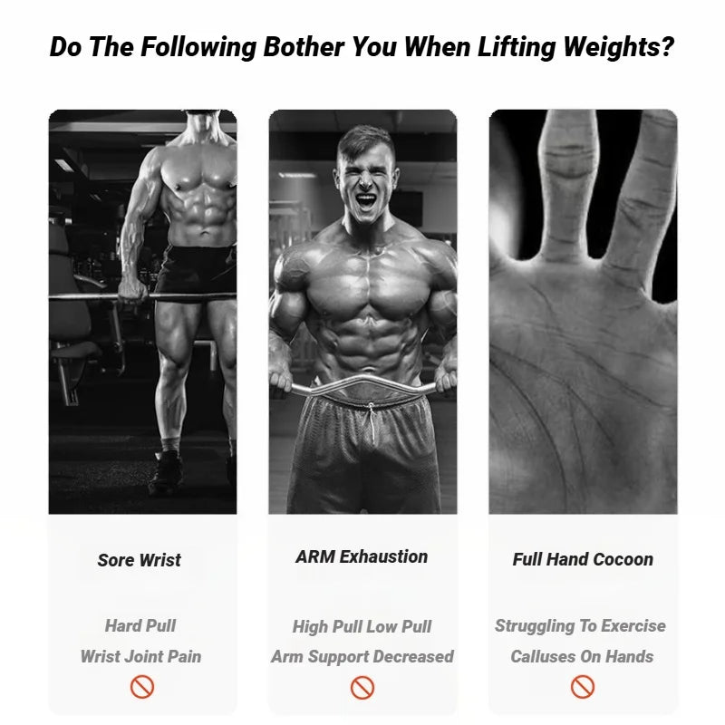 Cowhide Gym Gloves Anti-Skid Pads