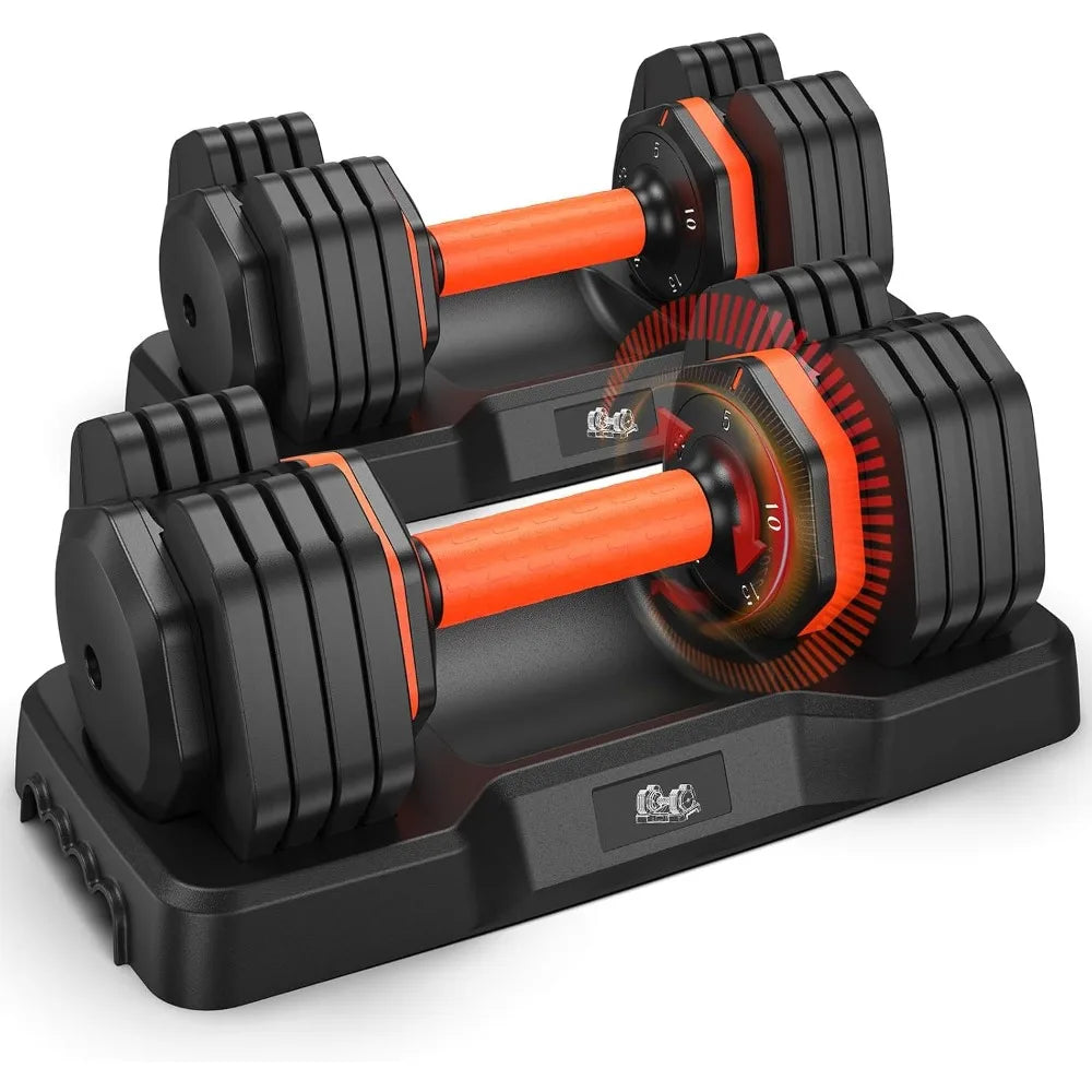Dual Adjustable Dumbbells 110lb Set