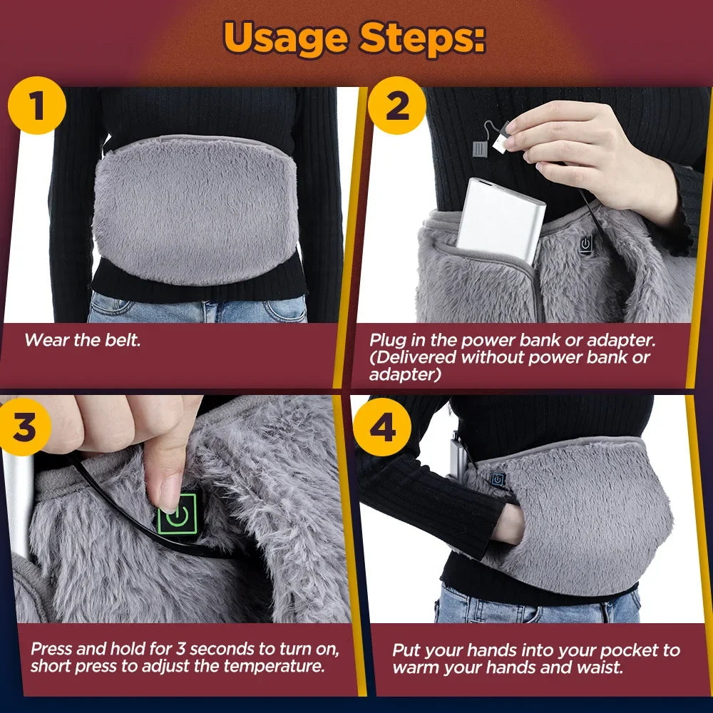 USB Heated Abdominal Waist Belt