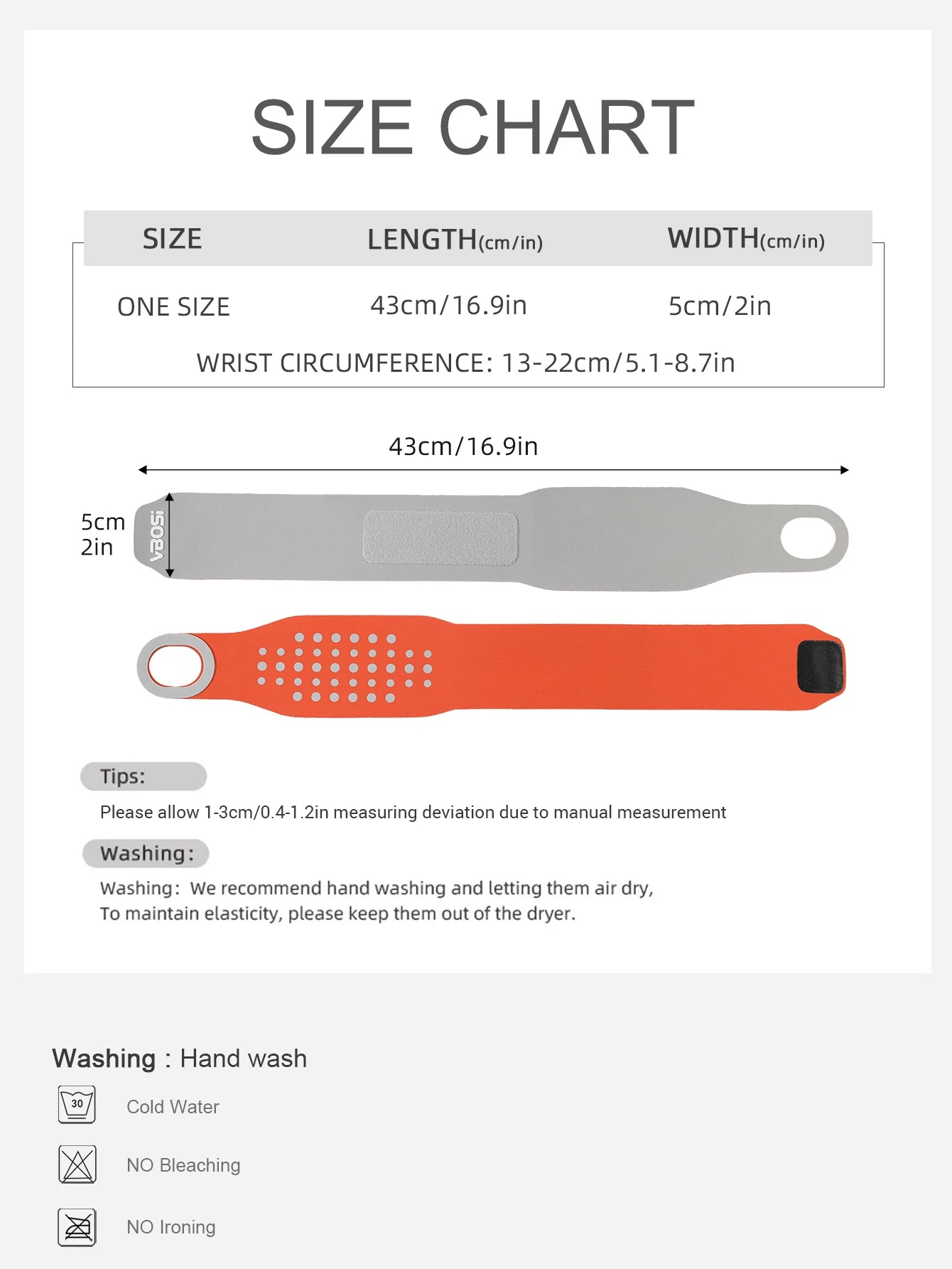 VBOSi Lightweight Adjustable Wrist Wrap