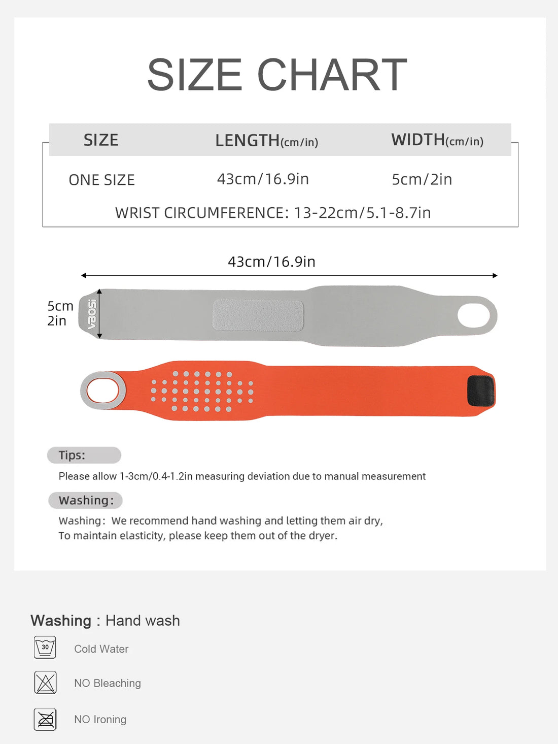 VBOSi Lightweight Adjustable Wrist Wrap