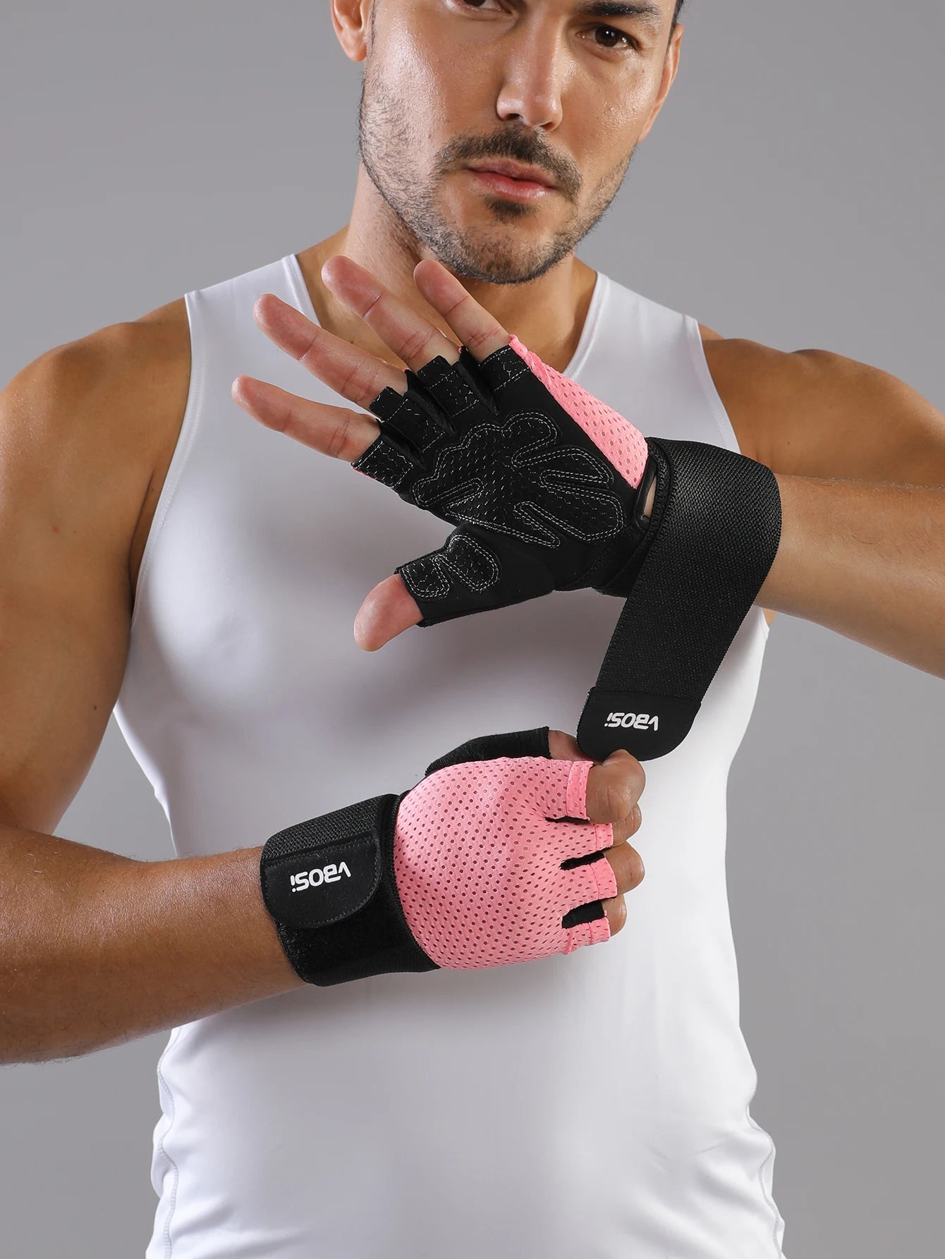 Half-Finger Adjustable Sports Gym Gloves