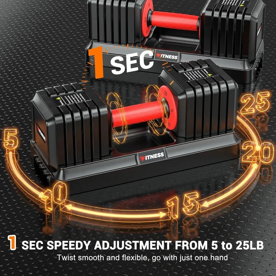 Adjustable 5-in-1 Dumbbells Home Gym