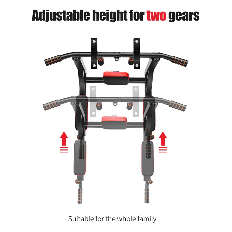 Wall-Mounted Multifunction Pull-Up Bar