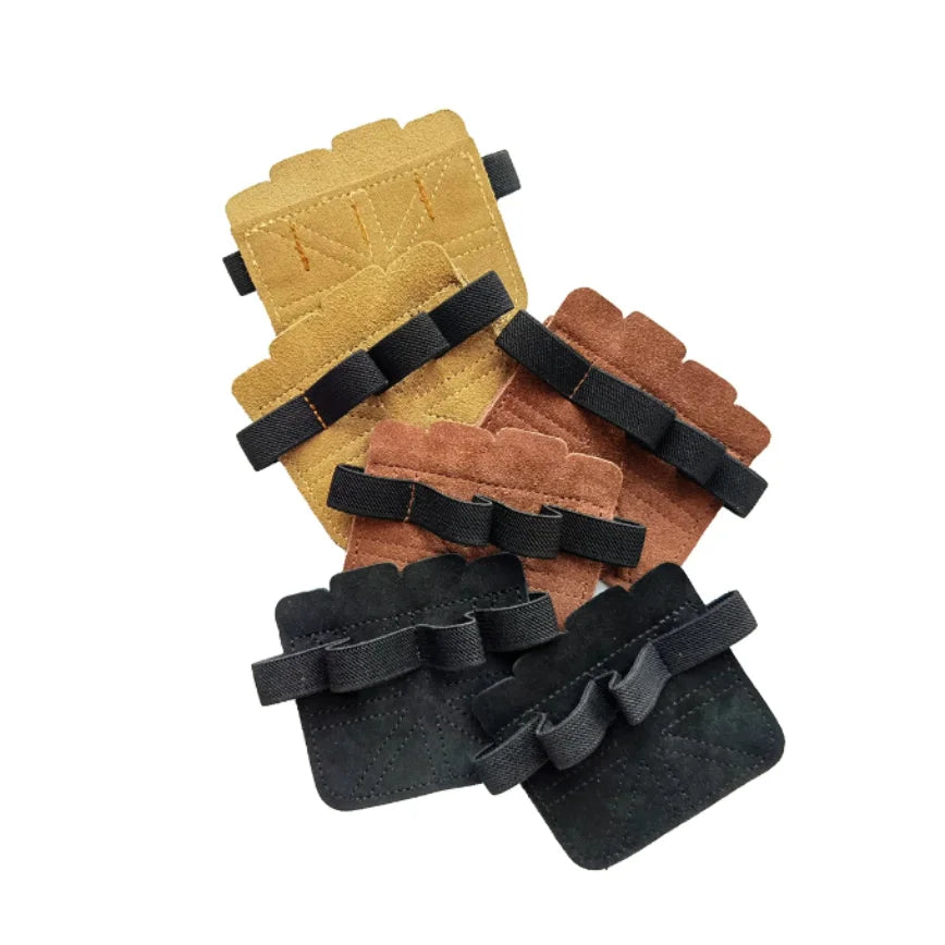 Cowhide Four-Finger Weightlifting Gloves