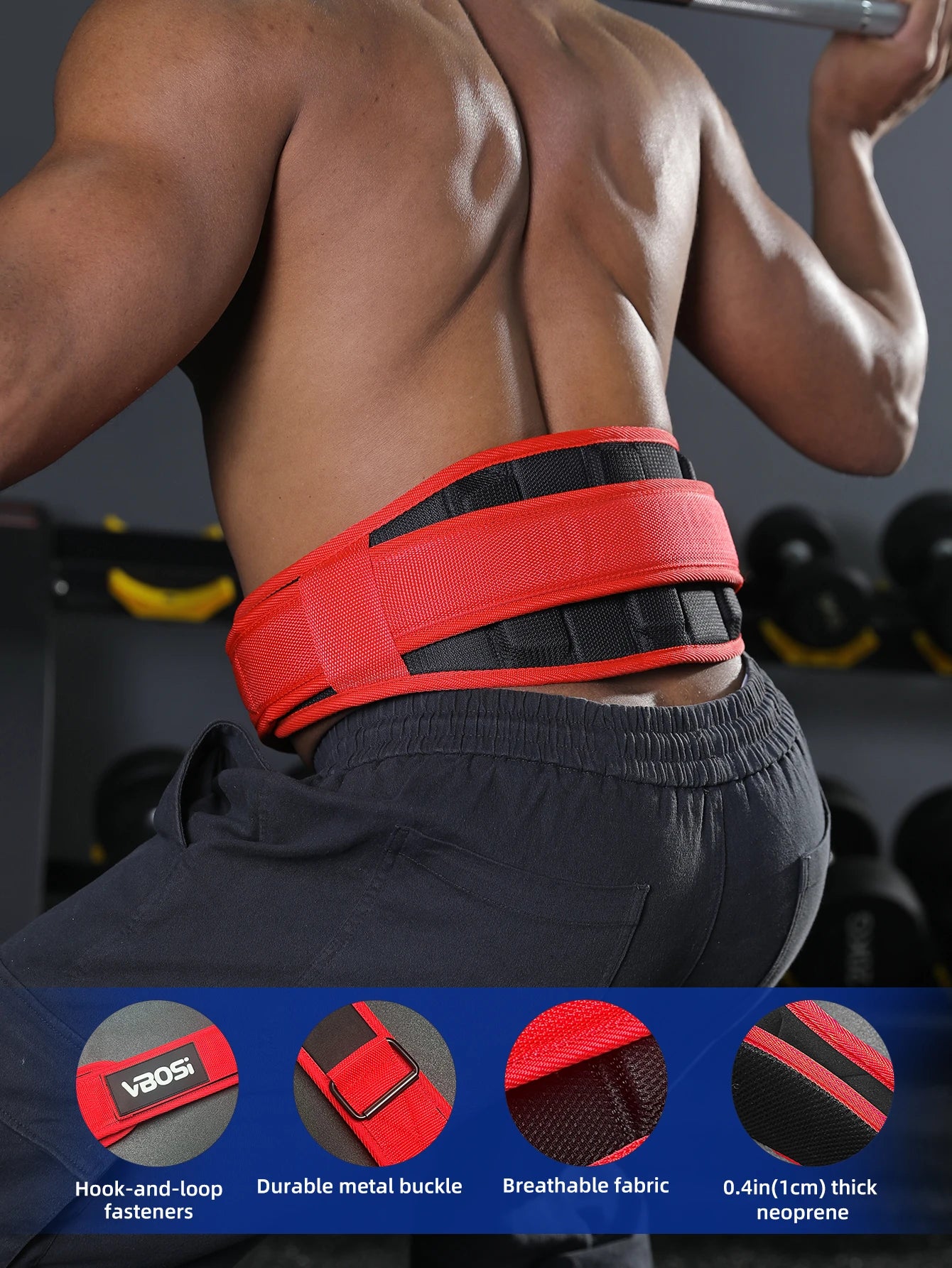 VBOSi Adjustable Premium Weightlifting Belt