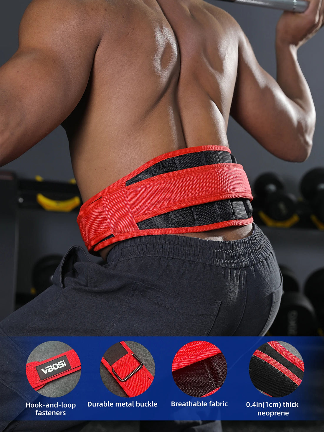 VBOSi Adjustable Premium Weightlifting Belt