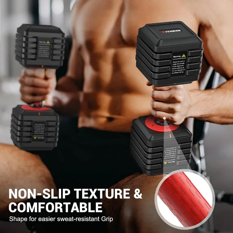 Adjustable 5-in-1 Dumbbells Home Gym