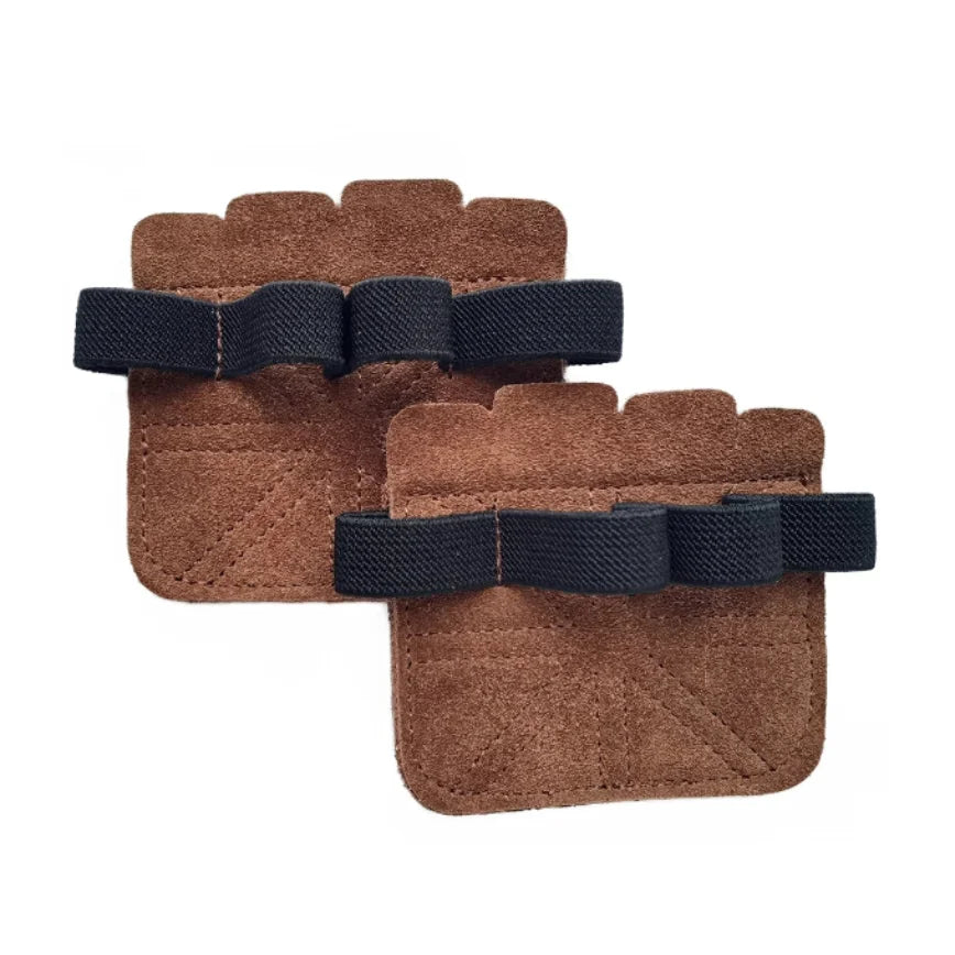 Cowhide Four-Finger Weightlifting Gloves